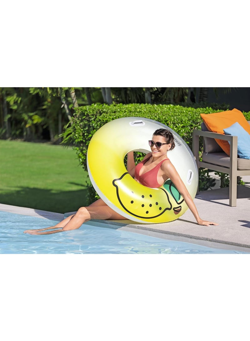 Bestway Swim Ring Fresh Squeezed Lemon Swim Tube 1.14M, Outdoor & Indoor Relaxation & Play, Swim Tubes, Pool Floats, Bright Graphics, Heavy-duty Handles - Image 3